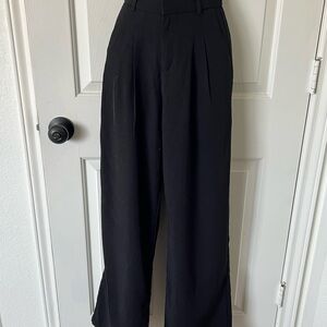 Elegant Black Women's Wide-Leg Pants